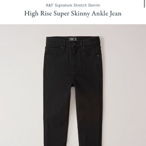Abercrombie high rise super skinny ankle jean